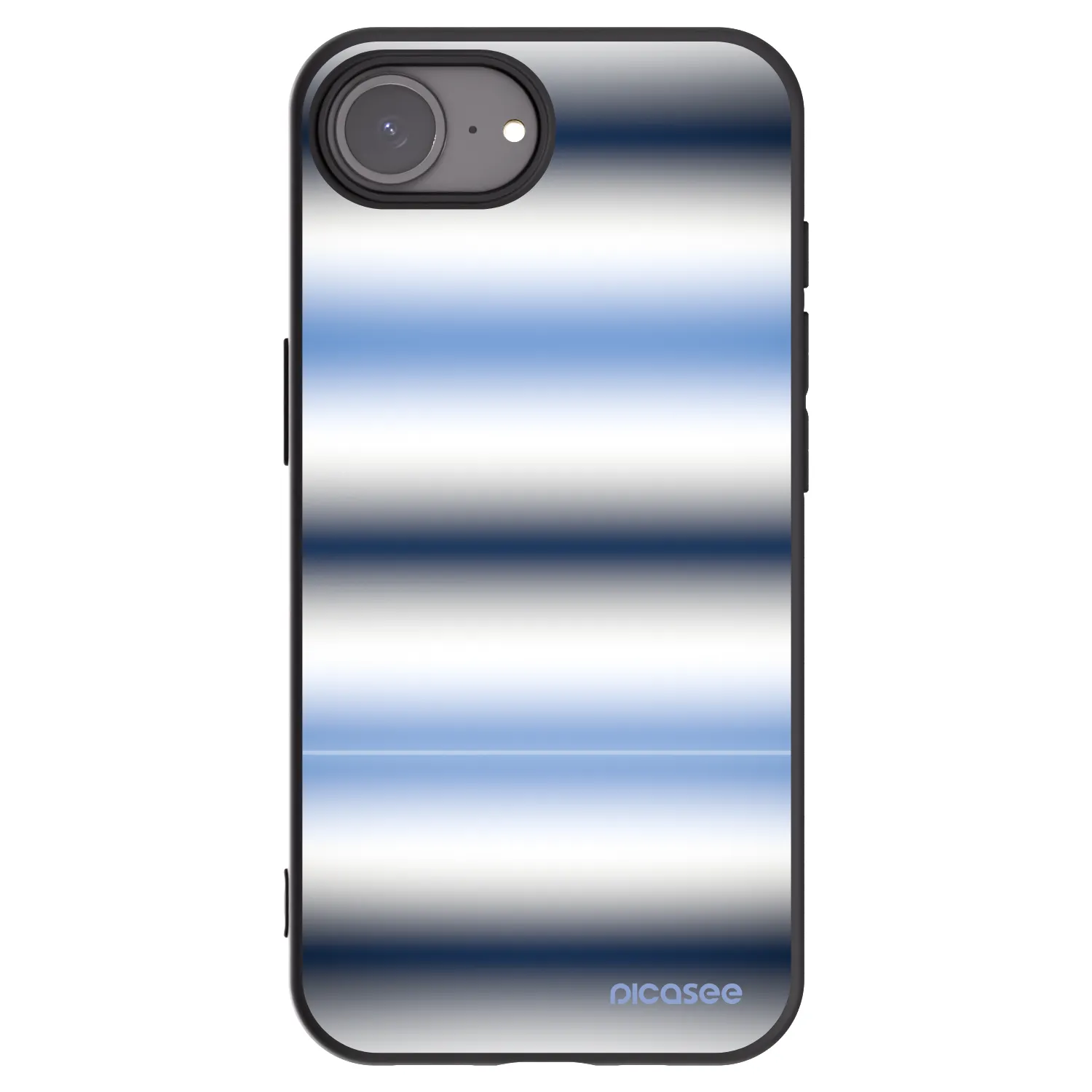 Picasee silikonski črni ovitek za Apple iPhone 17e - Static Lines