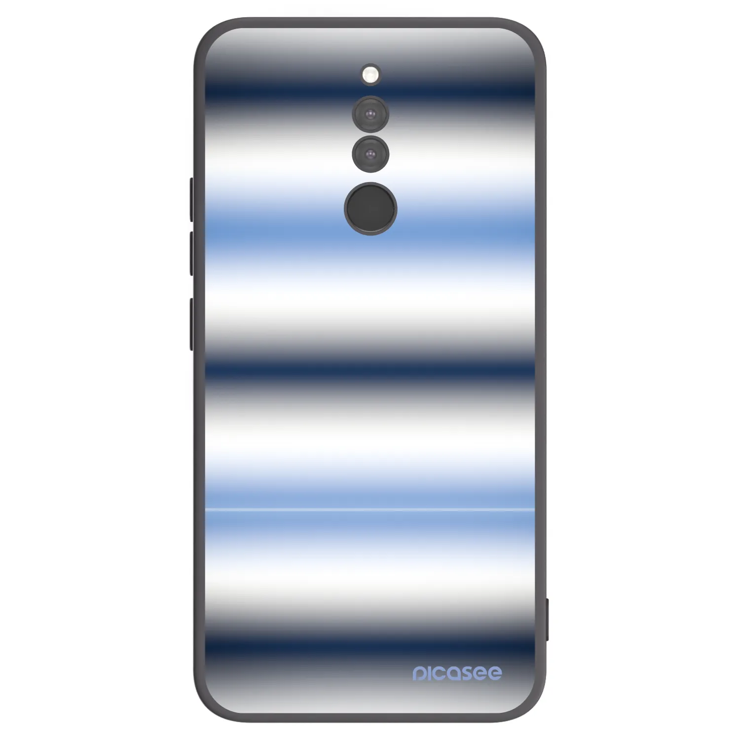 Picasee silikonski črni ovitek za Xiaomi Redmi 8 - Static Lines