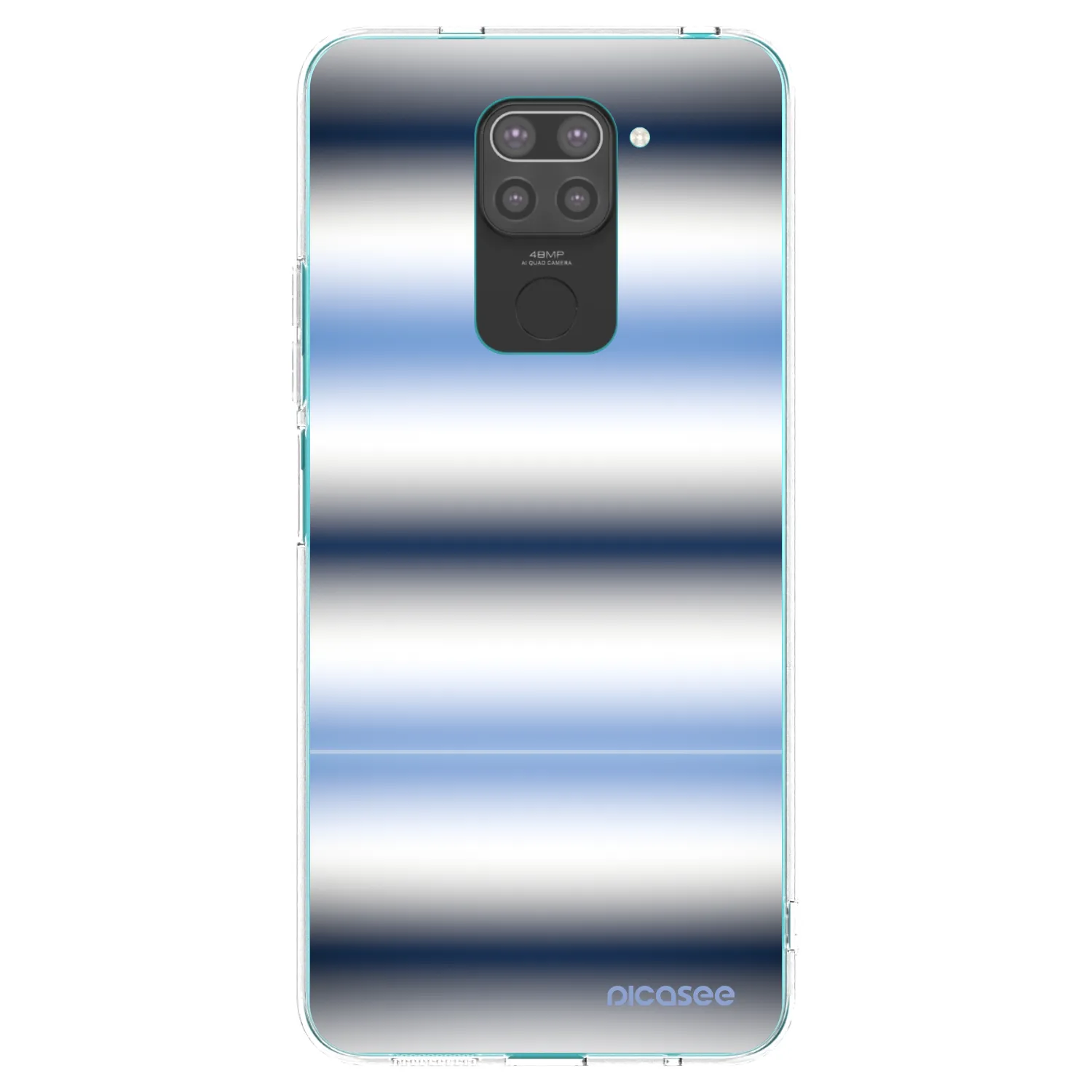 Picasee silikonski črni ovitek za Xiaomi Redmi Note 9 - Static Lines