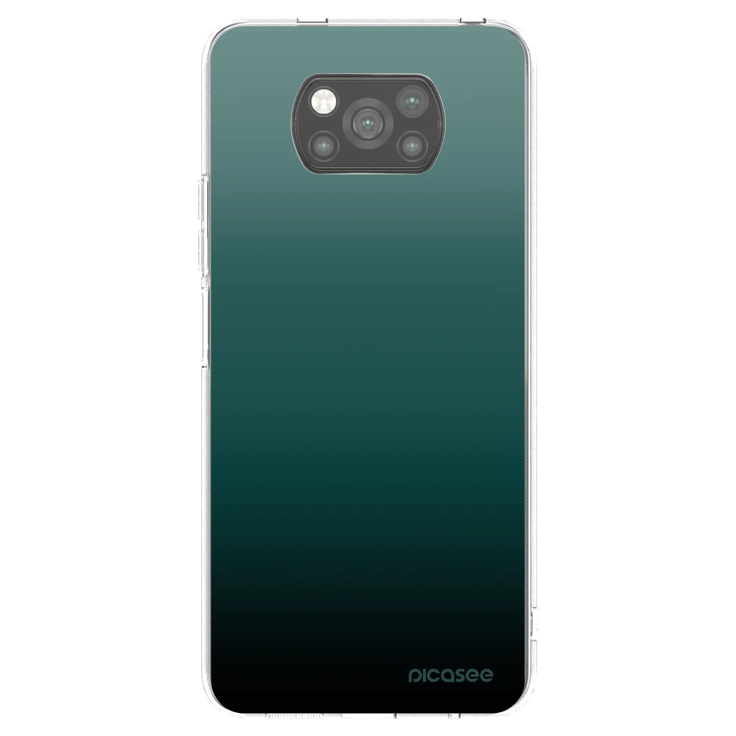 Picasee silikonski črni ovitek za Xiaomi Poco X3 - Verdant Fade