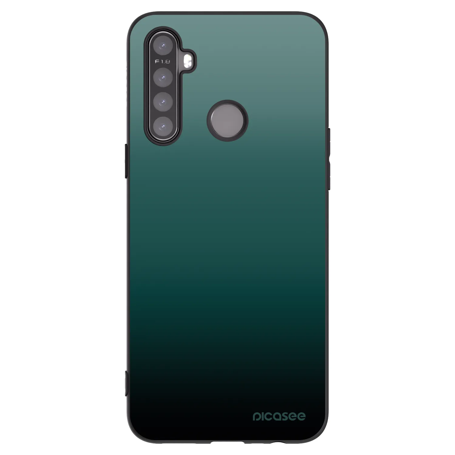 Picasee silikonski črni ovitek za Realme 5 - Verdant Fade