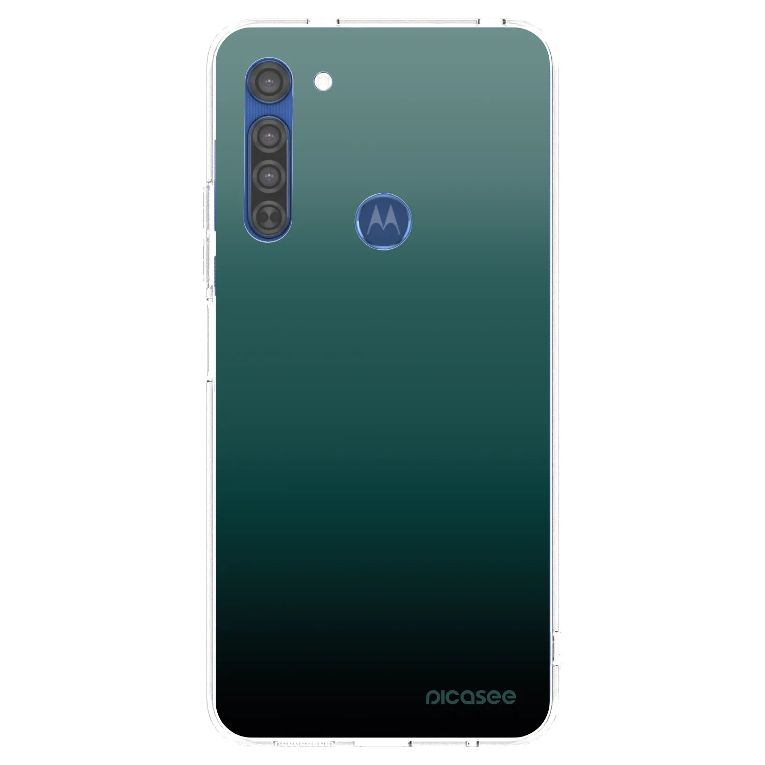 Picasee silikonski prozorni ovitek za Motorola Moto G8 - Verdant Fade