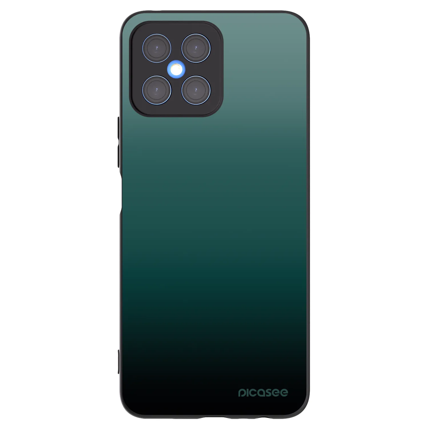 Picasee silikonski črni ovitek za Honor X8 4G - Verdant Fade