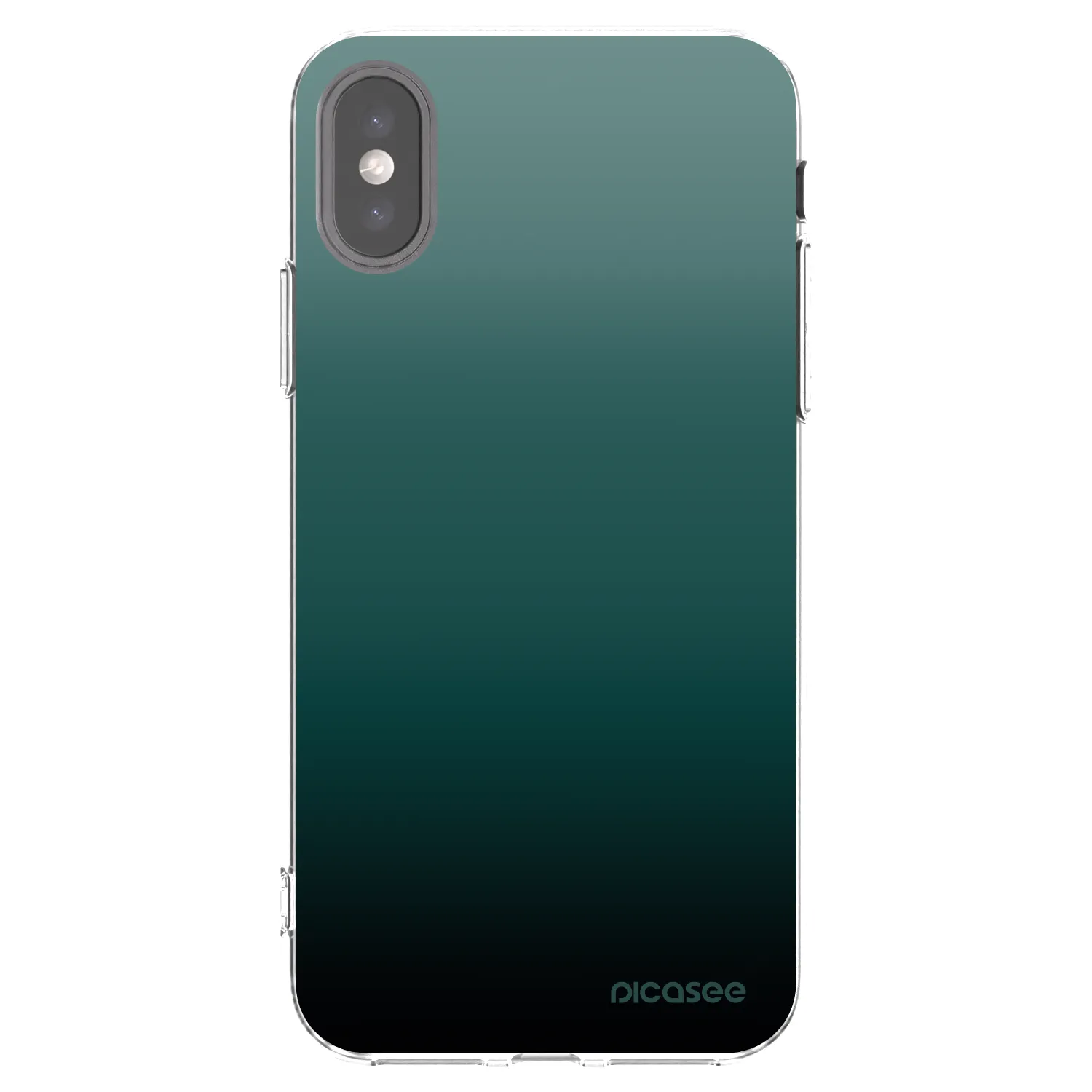 Picasee silikonski prozorni ovitek za Apple iPhone X/XS - Verdant Fade