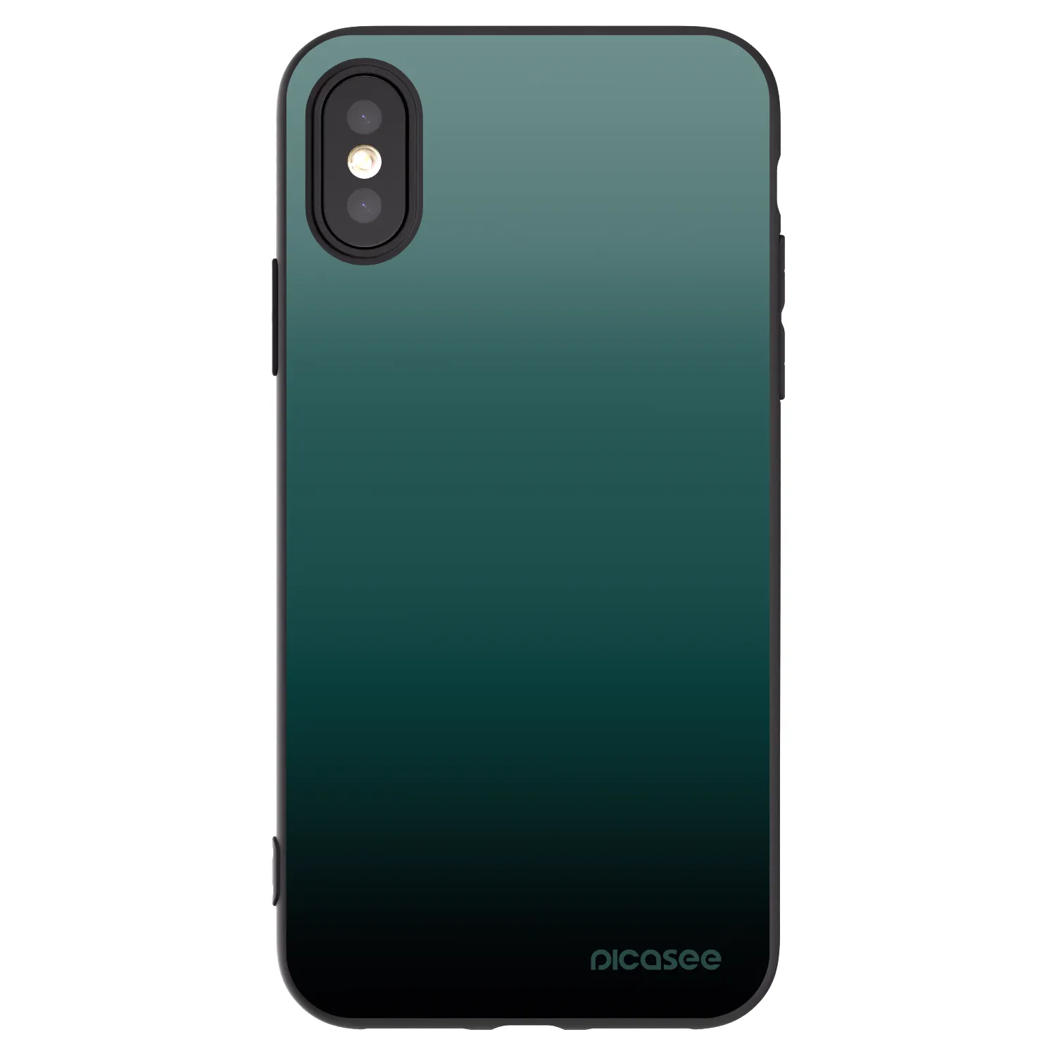 Picasee silikonski črni ovitek za Apple iPhone X/XS - Verdant Fade