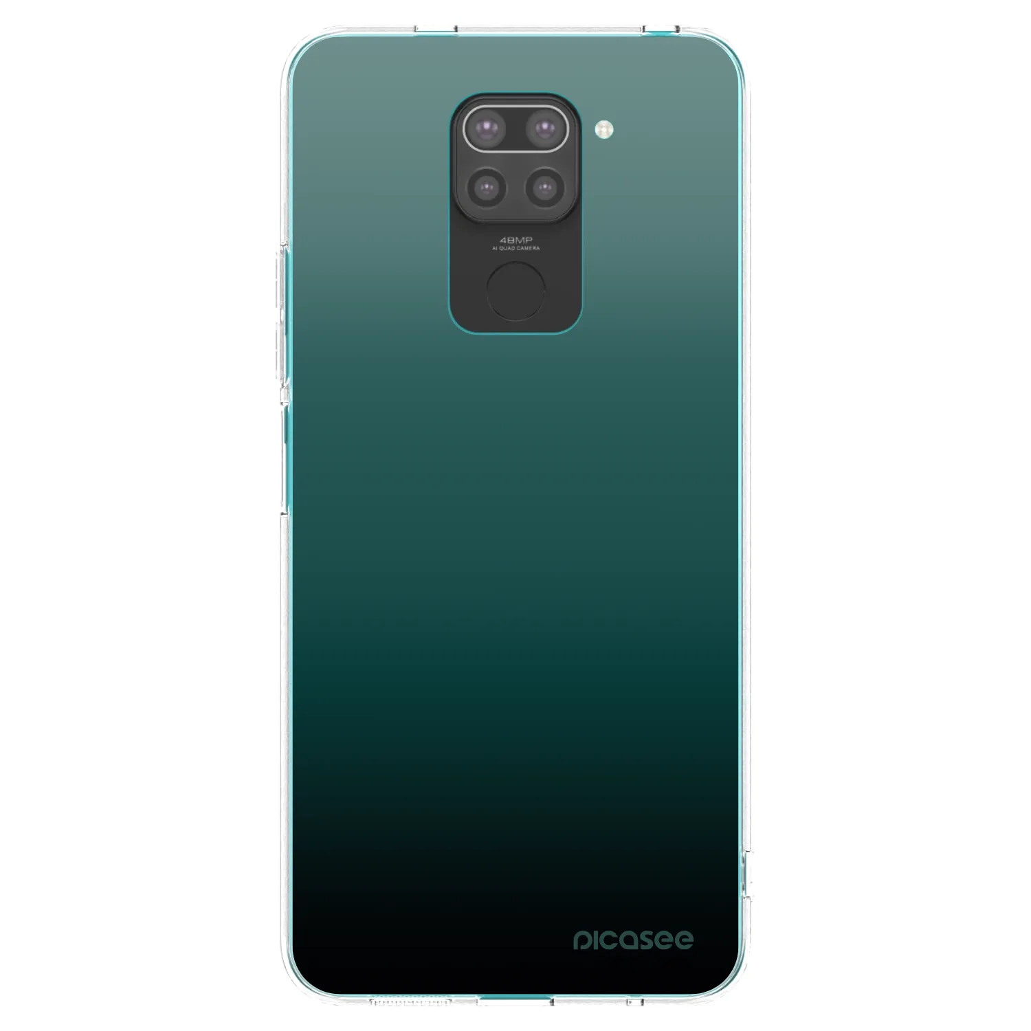 Picasee silikonski črni ovitek za Xiaomi Redmi Note 9 - Verdant Fade