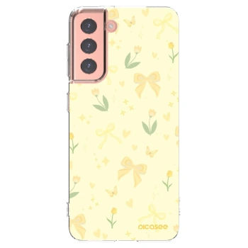 Picasee silikonski prozorni ovitek za Samsung Galaxy S21 5G G991B - Honey Blossom