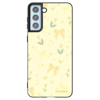 Picasee silikonski črni ovitek za Samsung Galaxy S21+ 5G G996F - Honey Blossom