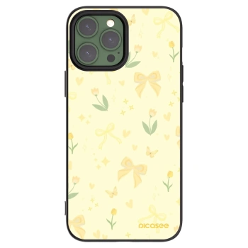 Picasee silikonski črni ovitek za Apple iPhone 13 Pro Max - Honey Blossom