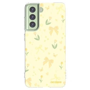 Picasee silikonski prozorni ovitek za Samsung Galaxy S21 FE 5G - Honey Blossom