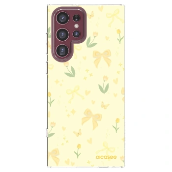 Picasee silikonski prozorni ovitek za Samsung Galaxy S22 Ultra 5G - Honey Blossom