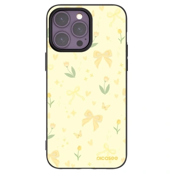 Picasee silikonski črni ovitek za Apple iPhone 14 Pro Max - Honey Blossom