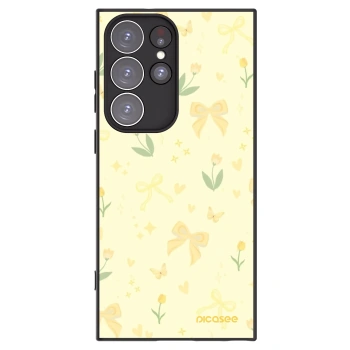 Picasee silikonski črni ovitek za Samsung Galaxy S23 Ultra 5G - Honey Blossom