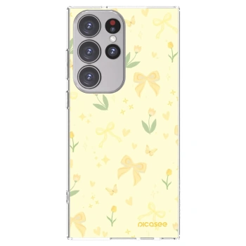 Picasee silikonski prozorni ovitek za Samsung Galaxy S23 Ultra 5G - Honey Blossom