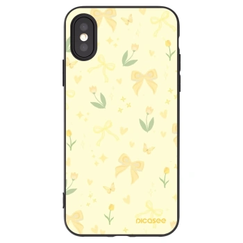 Picasee silikonski črni ovitek za Apple iPhone X/XS - Honey Blossom