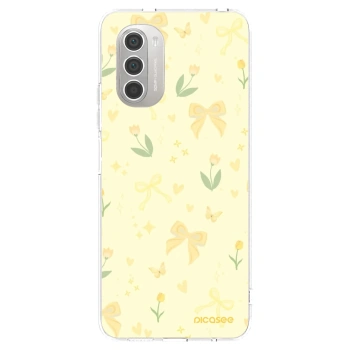 Picasee silikonski prozorni ovitek za Motorola Moto G51 - Honey Blossom