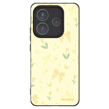 Picasee silikonski črni ovitek za Xiaomi Redmi Note 14 5G - Honey Blossom