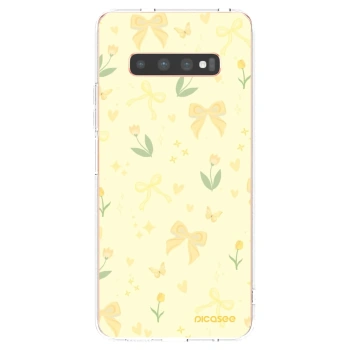 Picasee silikonski prozorni ovitek za Samsung Galaxy S10 Plus G975 - Honey Blossom