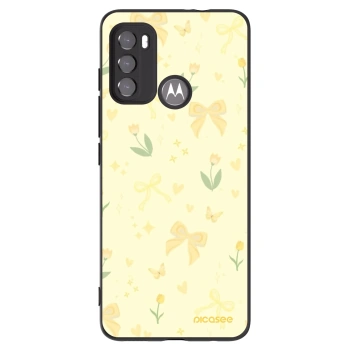 Picasee silikonski črni ovitek za Motorola Edge 60 5G - Honey Blossom