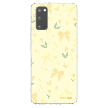 Picasee silikonski prozorni ovitek za Samsung Galaxy S20 G980F - Honey Blossom