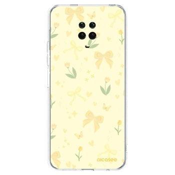 Picasee silikonski prozorni ovitek za Xiaomi Redmi Note 9 Pro - Honey Blossom