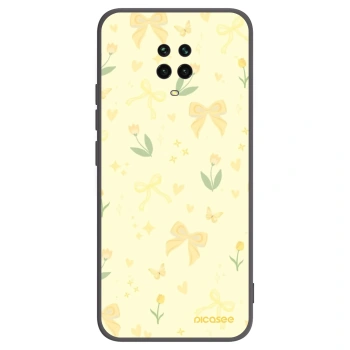 Picasee silikonski črni ovitek za Xiaomi Redmi Note 9 Pro - Honey Blossom