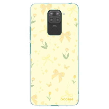 Picasee silikonski črni ovitek za Xiaomi Redmi Note 9 - Honey Blossom