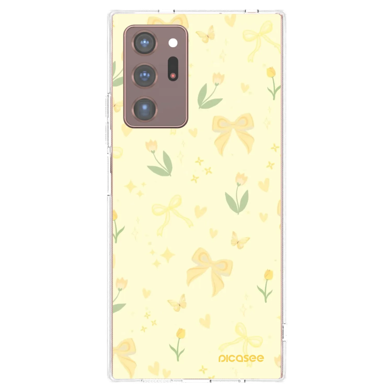 Picasee silikonski prozorni ovitek za Samsung Galaxy Note 20 Ultra - Honey Blossom