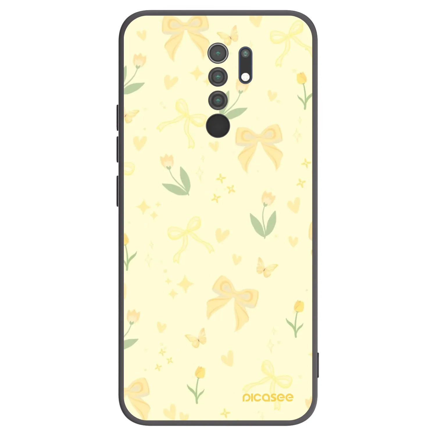 Picasee silikonski črni ovitek za Xiaomi Redmi 9 - Honey Blossom