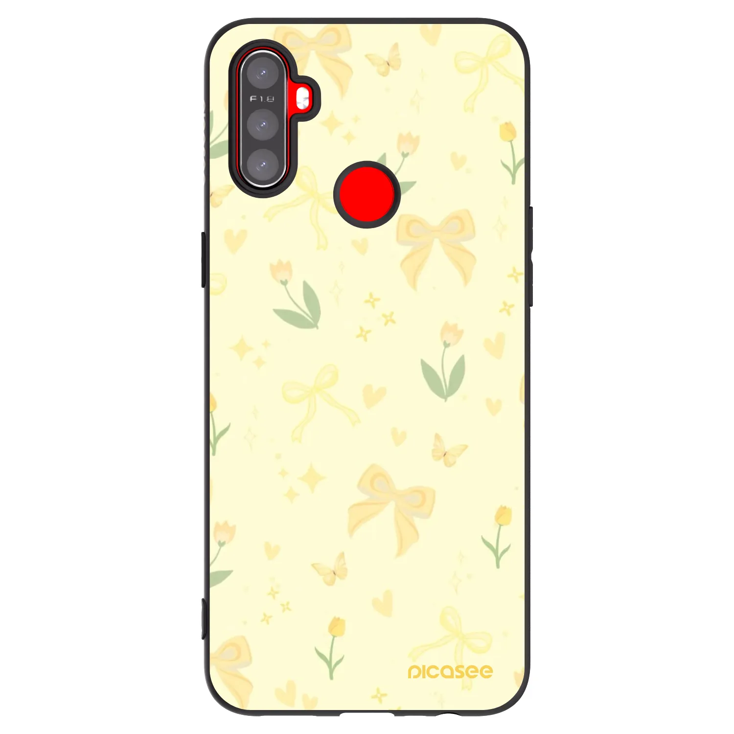 Picasee silikonski črni ovitek za Realme C3 - Honey Blossom