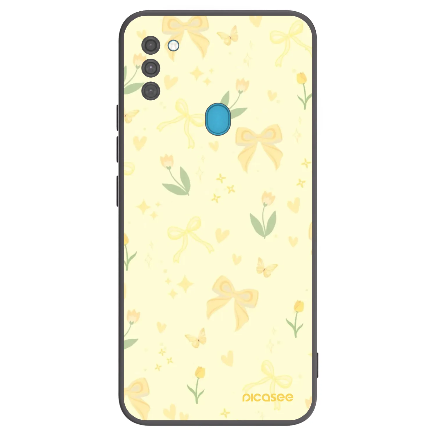 Picasee silikonski črni ovitek za Samsung Galaxy M11 - Honey Blossom