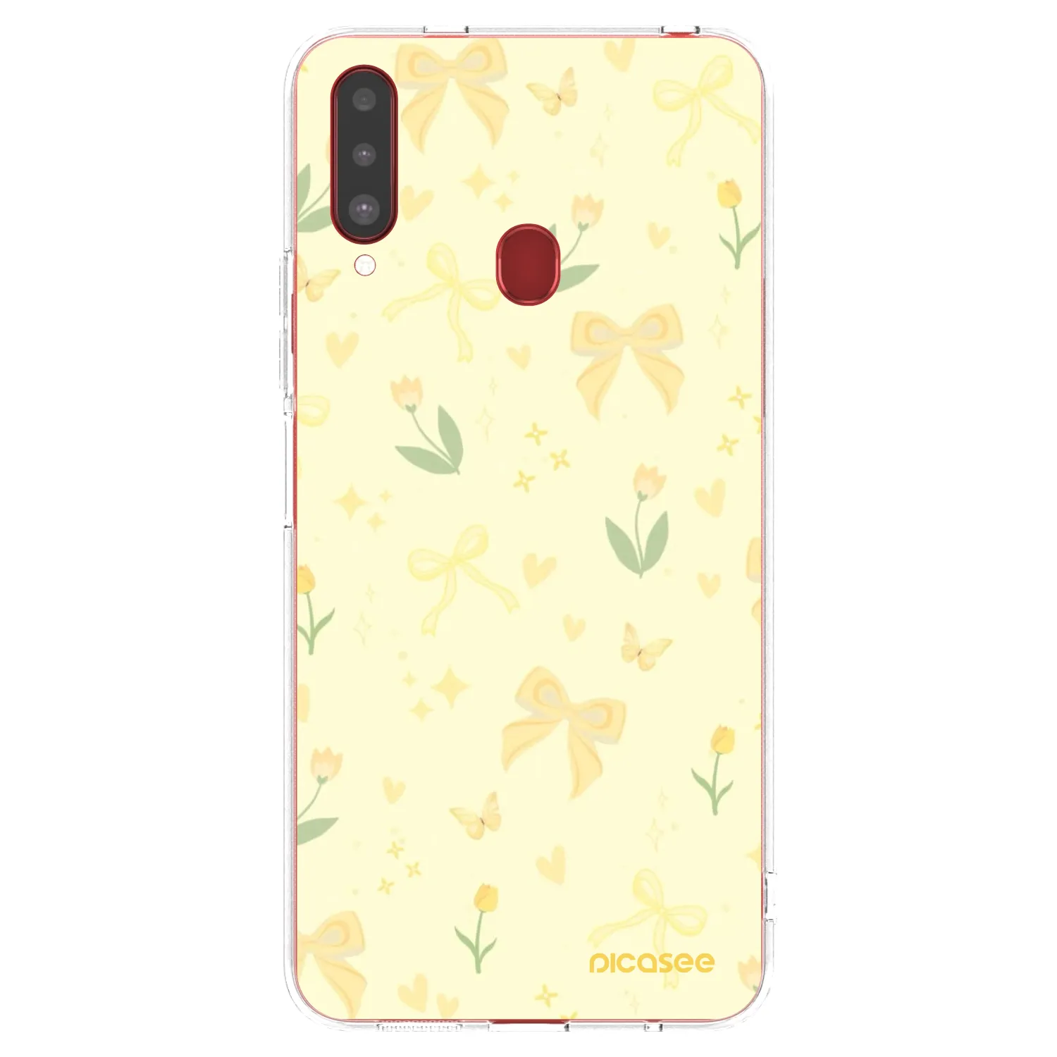 Picasee silikonski prozorni ovitek za Samsung Galaxy A20s - Honey Blossom