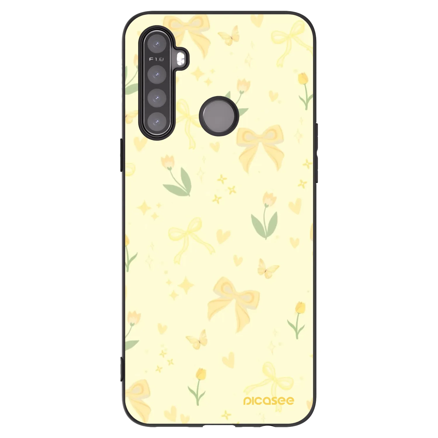Picasee silikonski črni ovitek za Realme 6i - Honey Blossom