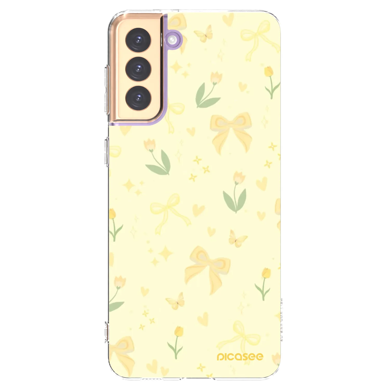 Picasee silikonski prozorni ovitek za Samsung Galaxy S21+ 5G G996F - Honey Blossom
