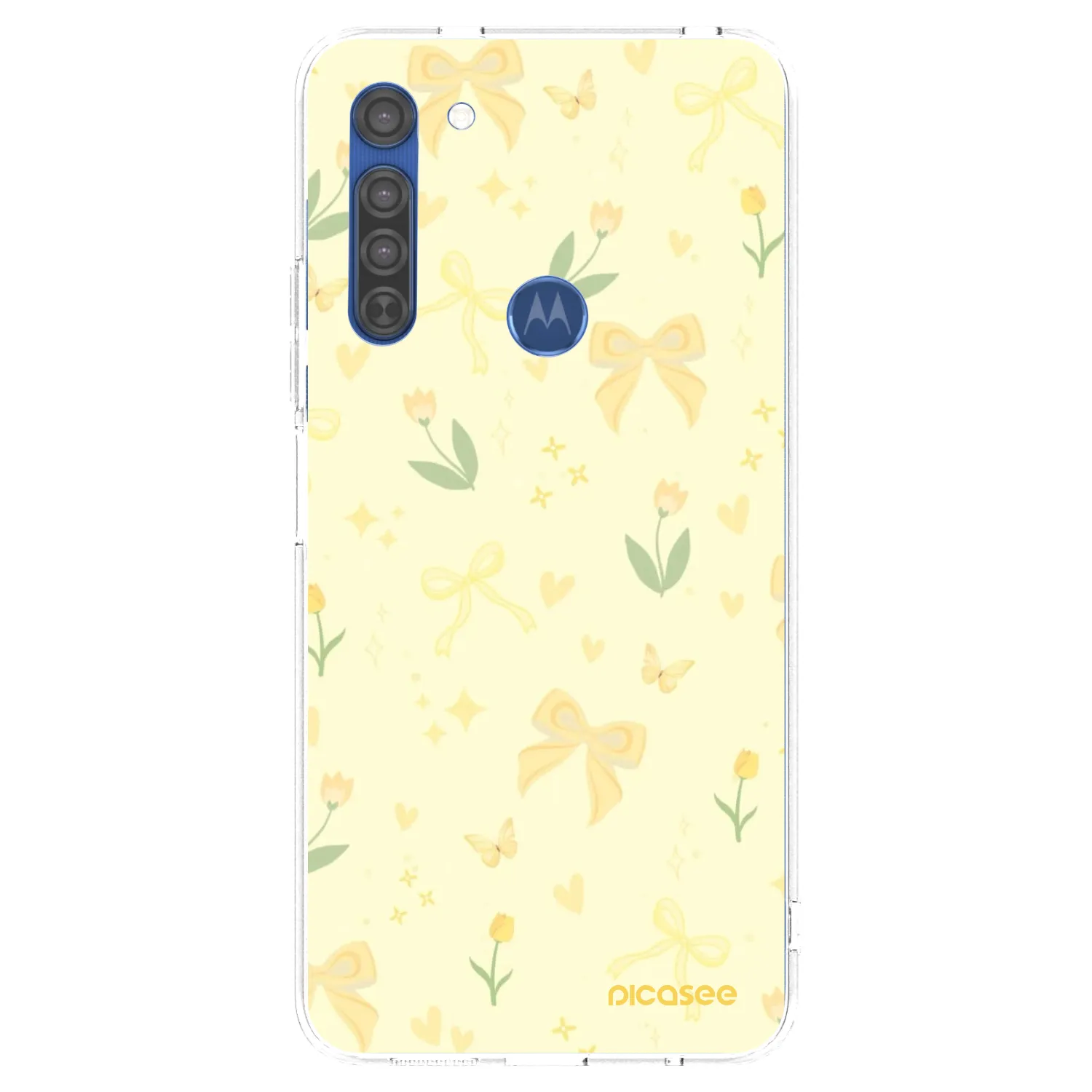Picasee silikonski prozorni ovitek za Motorola Moto G8 - Honey Blossom