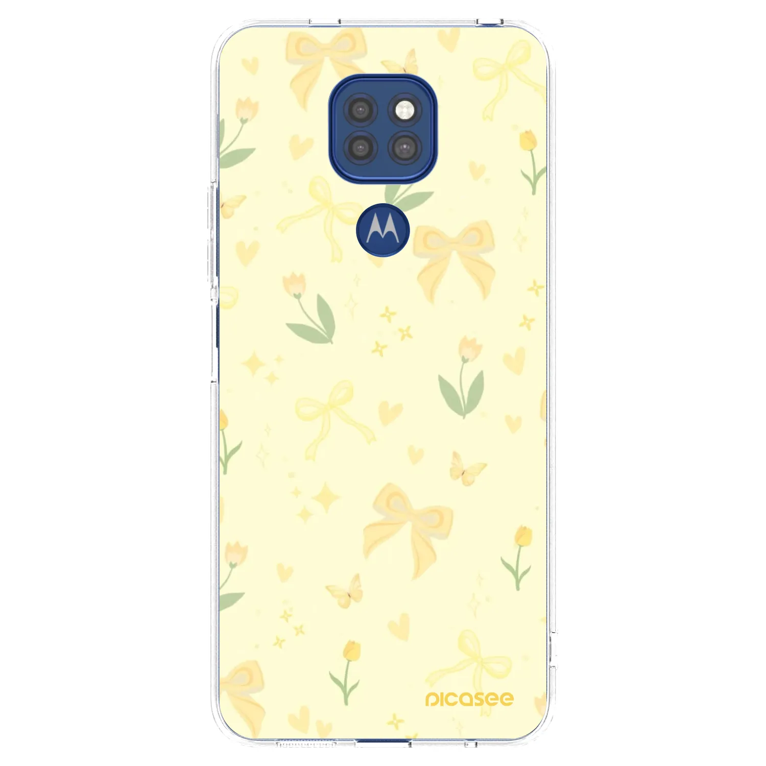 Picasee silikonski prozorni ovitek za Motorola Moto G9 Play - Honey Blossom