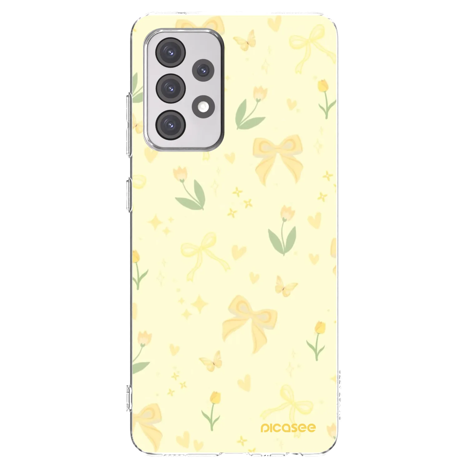 Picasee silikonski prozorni ovitek za Samsung Galaxy A52 5G A525F - Honey Blossom