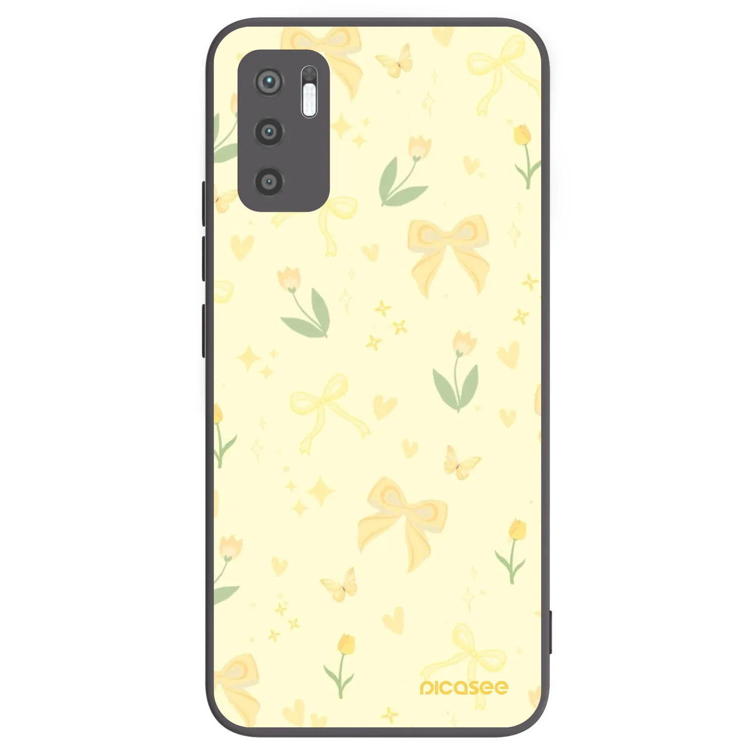 Picasee silikonski črni ovitek za Xiaomi Redmi Note 10 5G - Honey Blossom