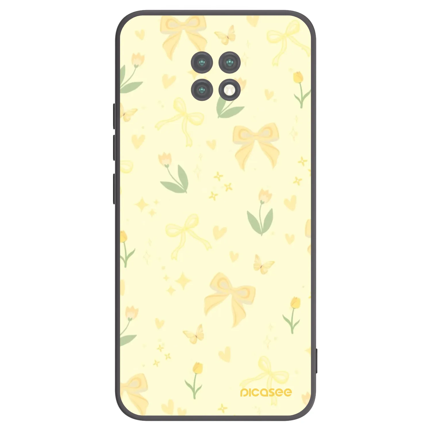 Picasee silikonski črni ovitek za Xiaomi Redmi Note 9T - Honey Blossom