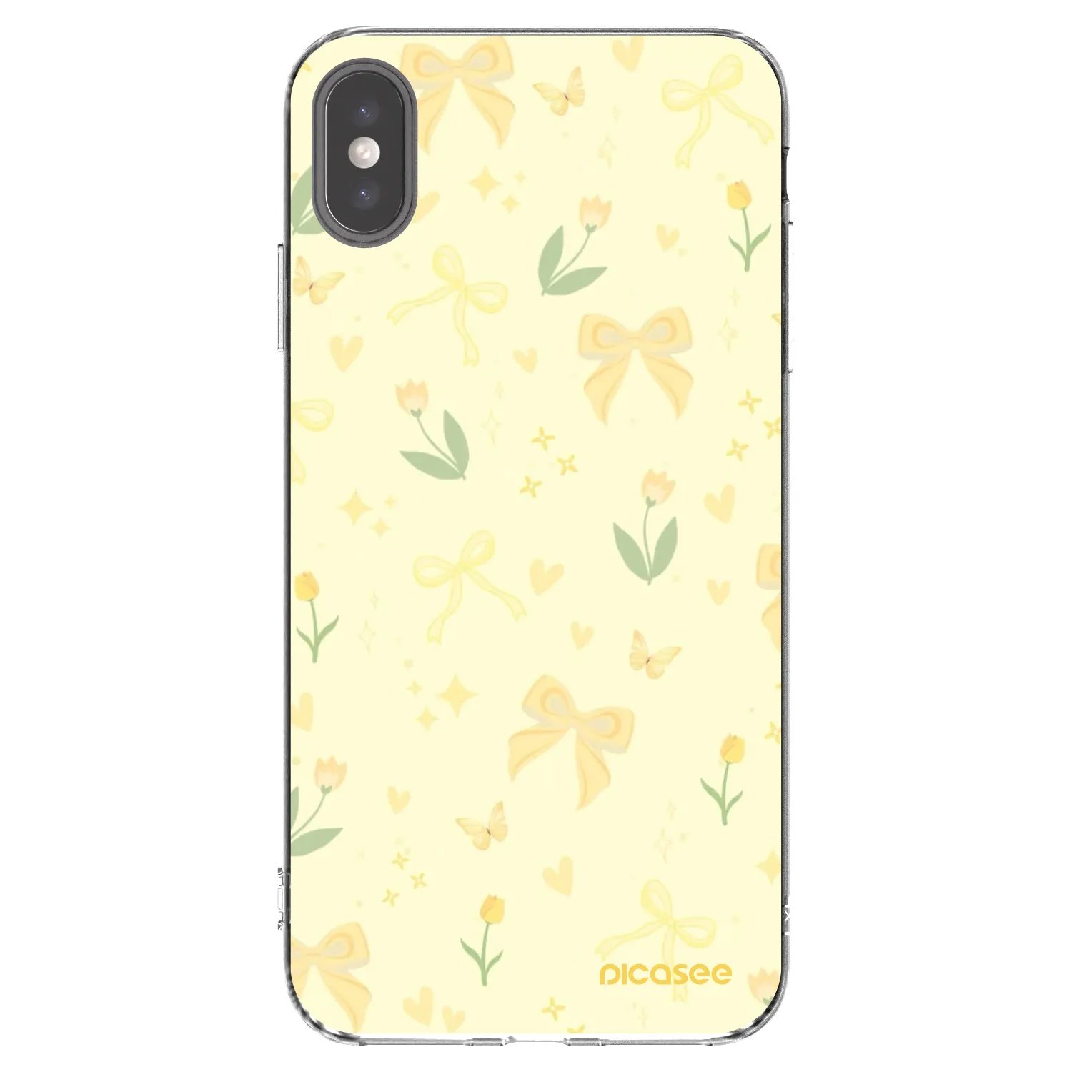 Picasee silikonski prozorni ovitek za Apple iPhone XS Max - Honey Blossom