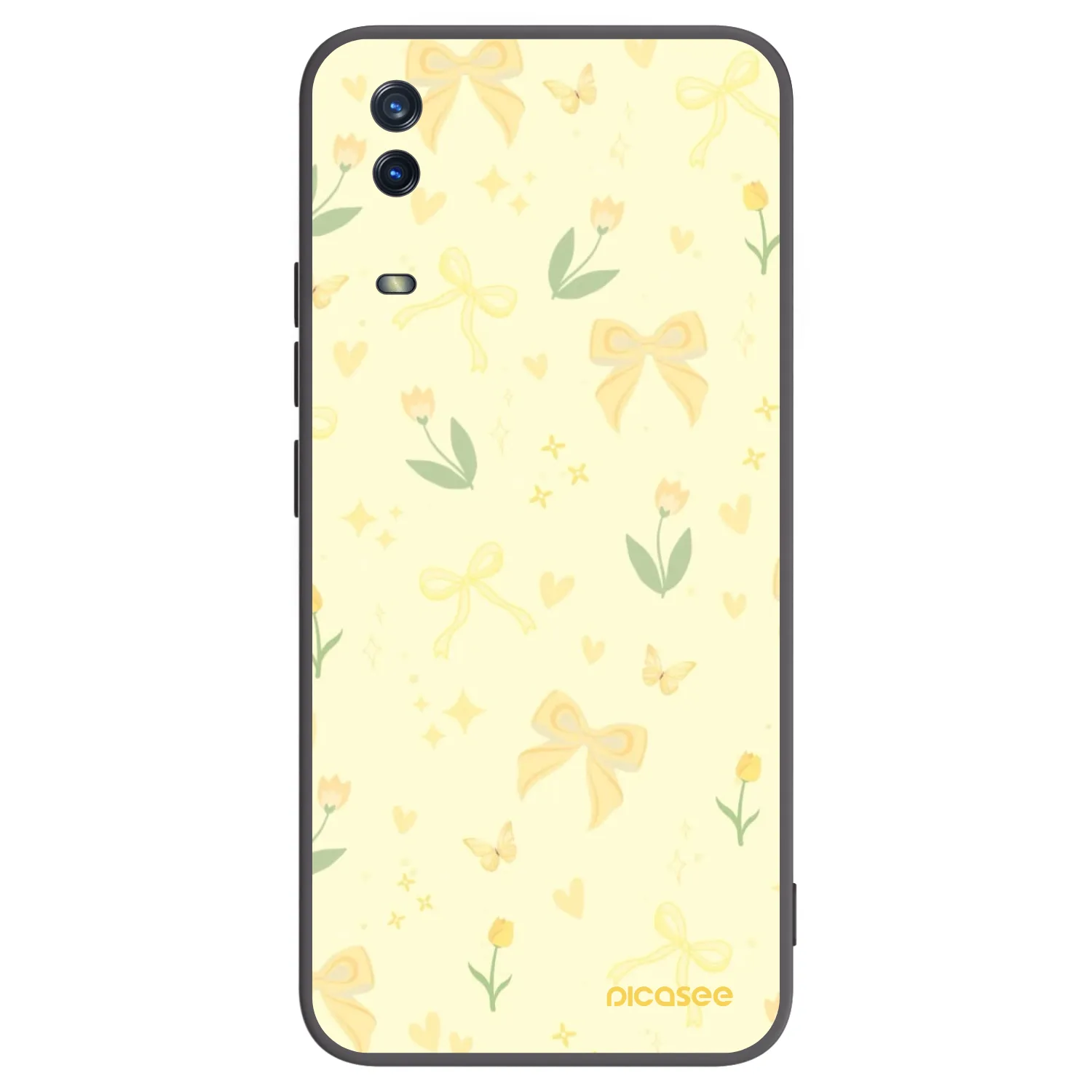 Picasee silikonski črni ovitek za Vivo Y11s - Honey Blossom