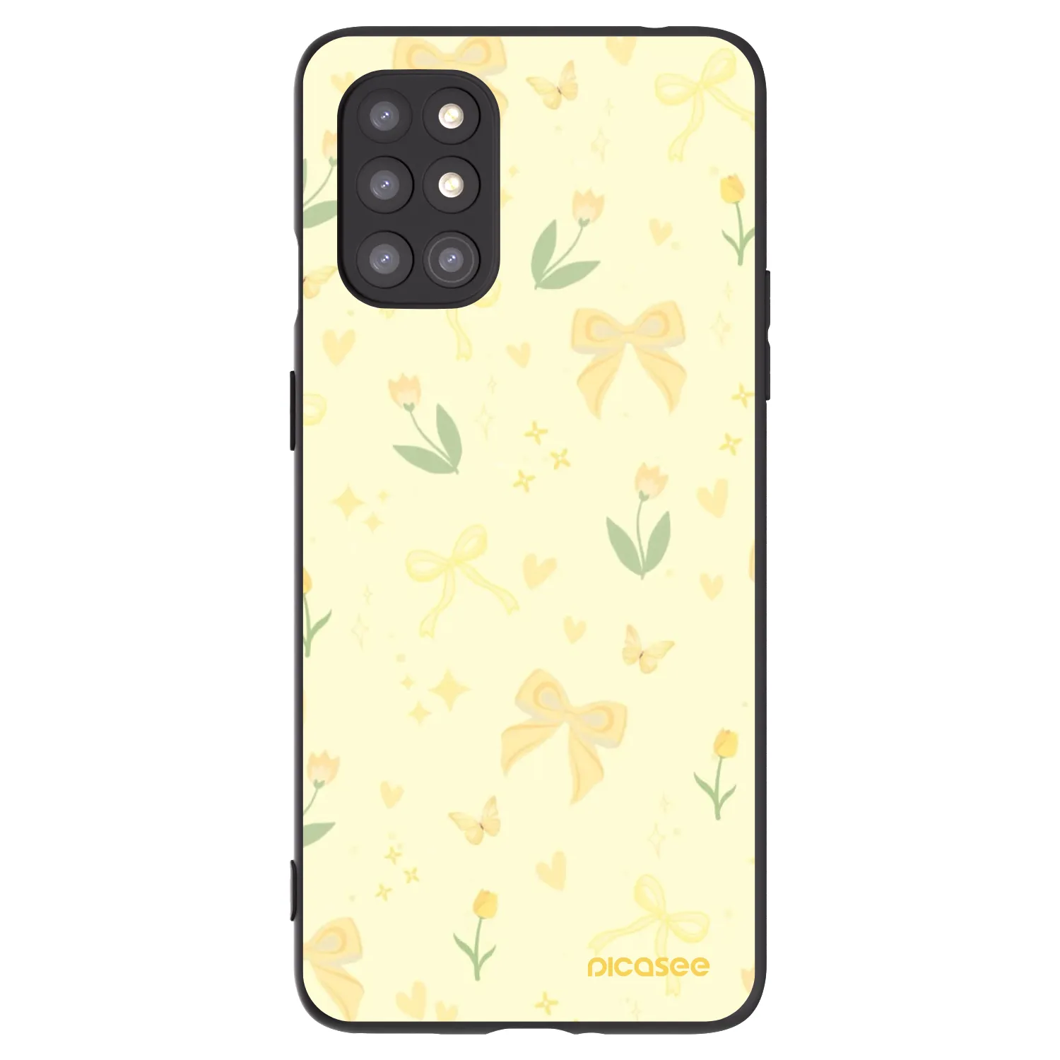 Picasee silikonski črni ovitek za OnePlus 8T - Honey Blossom