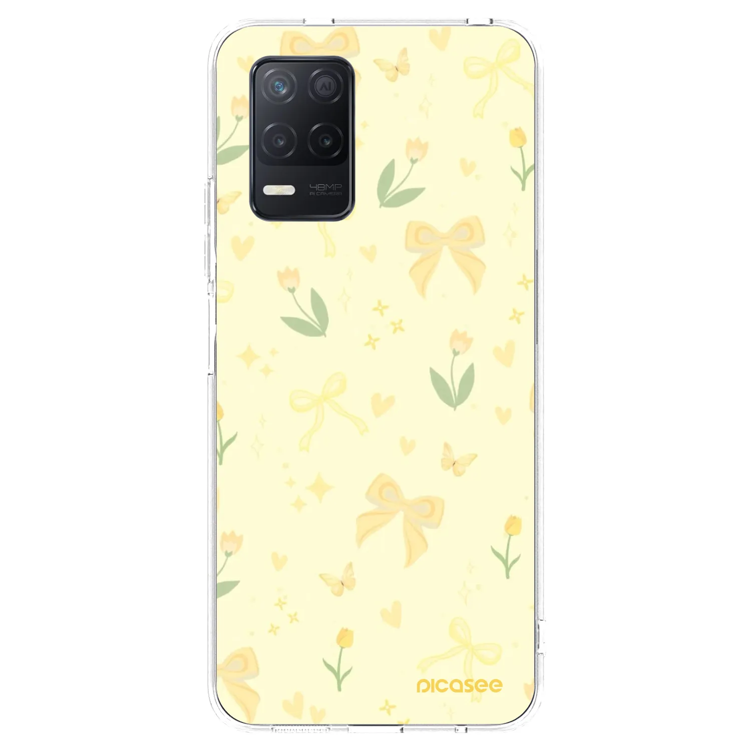 Picasee silikonski prozorni ovitek za Realme 8 5G - Honey Blossom