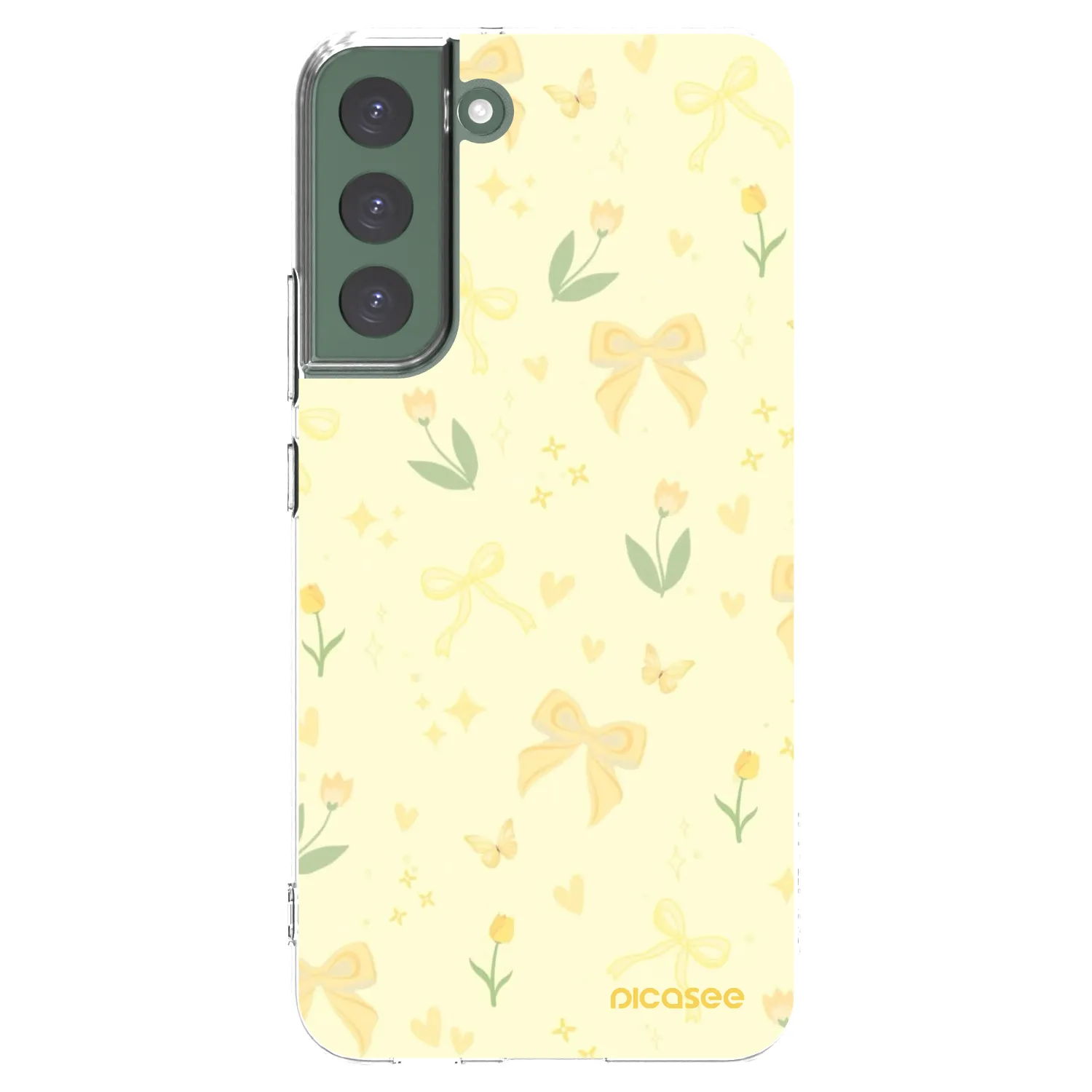 Picasee silikonski prozorni ovitek za Samsung Galaxy S22+ 5G - Honey Blossom