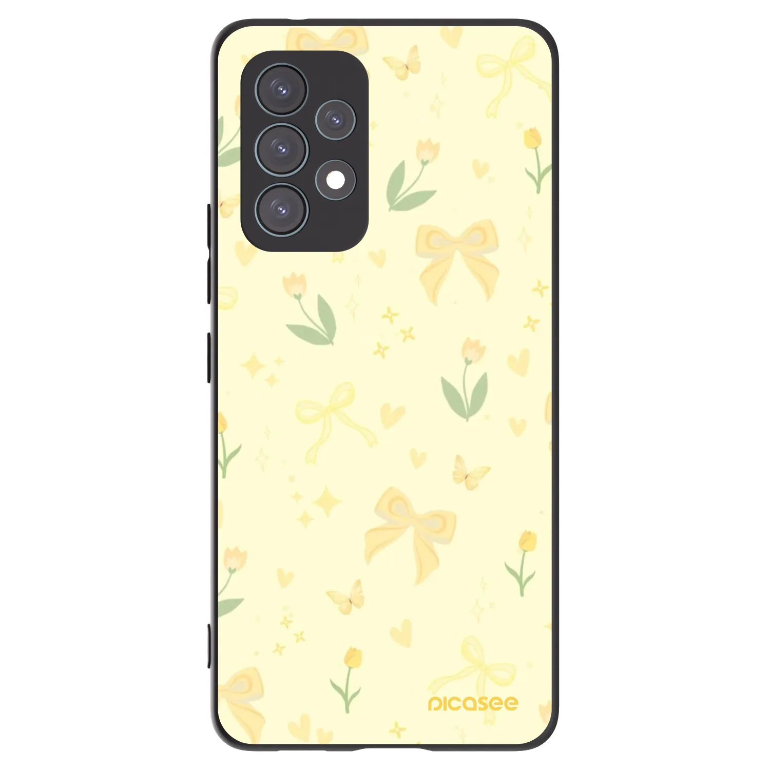 Picasee silikonski črni ovitek za Samsung Galaxy A53 5G A536 - Honey Blossom