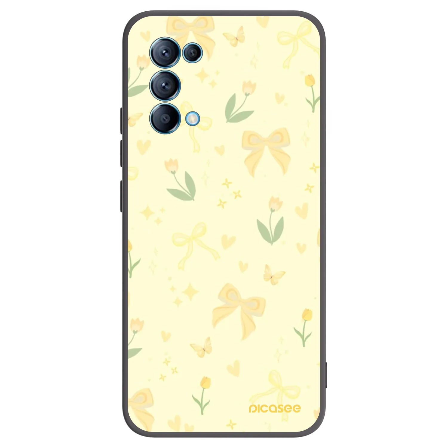 Picasee silikonski črni ovitek za OPPO Reno 5 5G - Honey Blossom