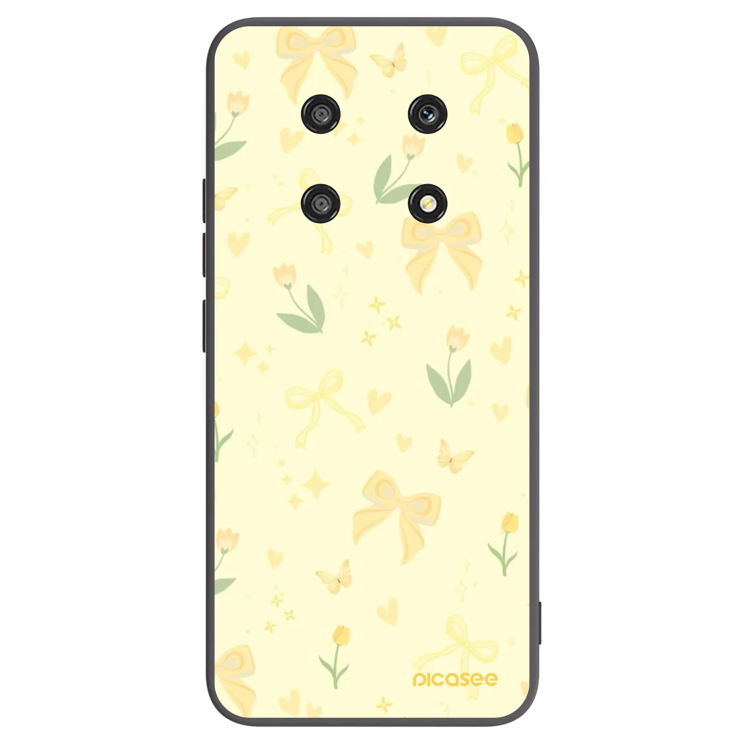 Picasee silikonski črni ovitek za Honor Magic4 Lite 5G - Honey Blossom