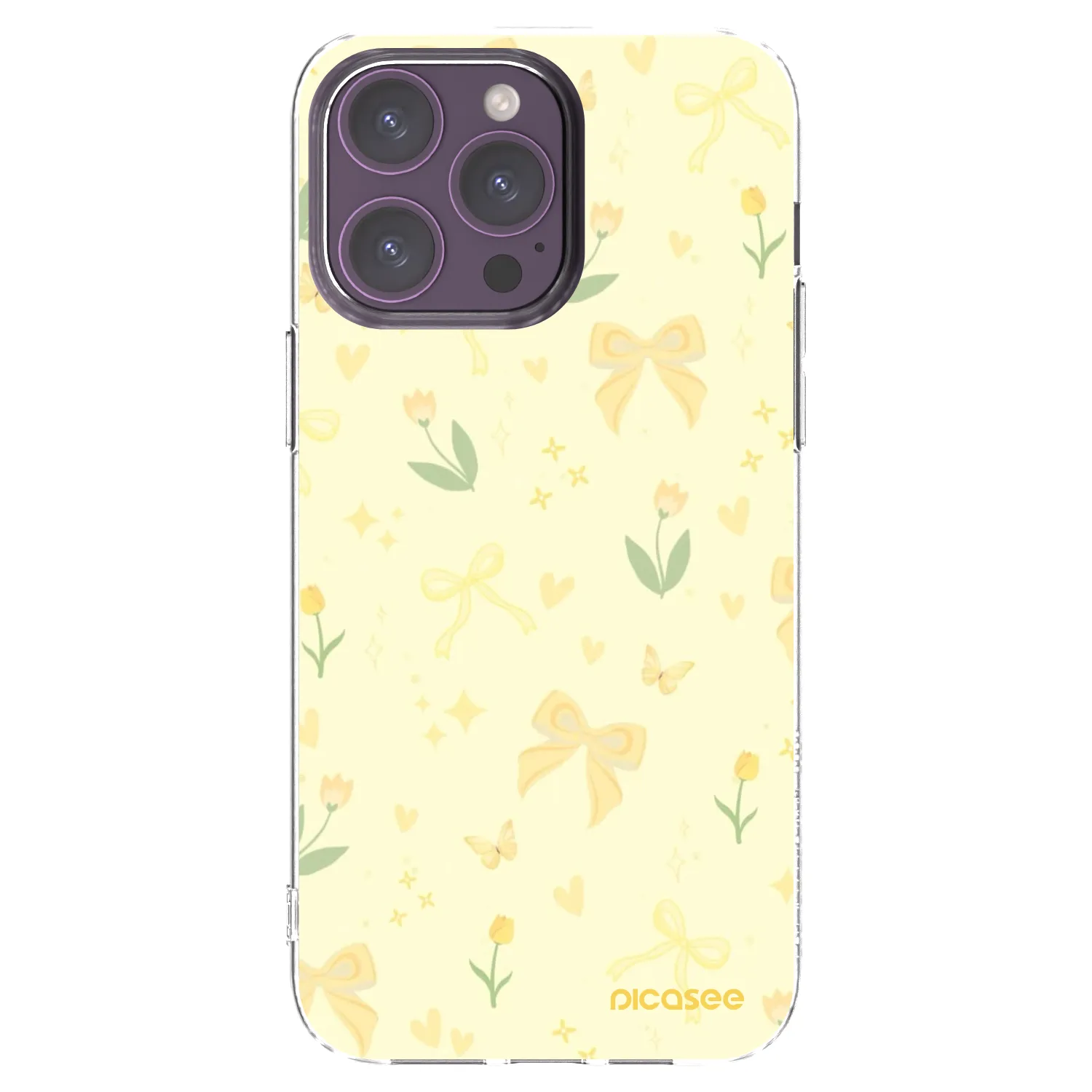 Picasee silikonski prozorni ovitek za Apple iPhone 14 Pro Max - Honey Blossom