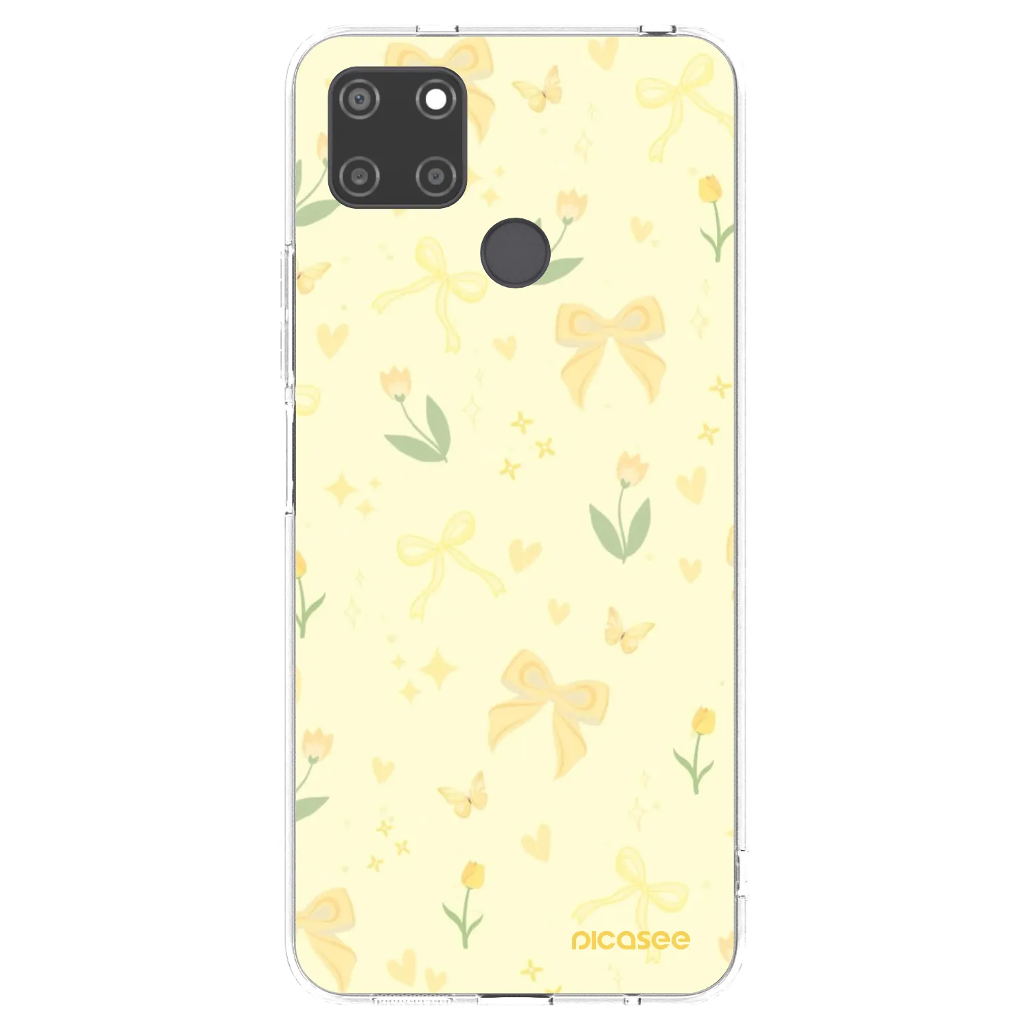 Picasee silikonski prozorni ovitek za Realme C21Y - Honey Blossom