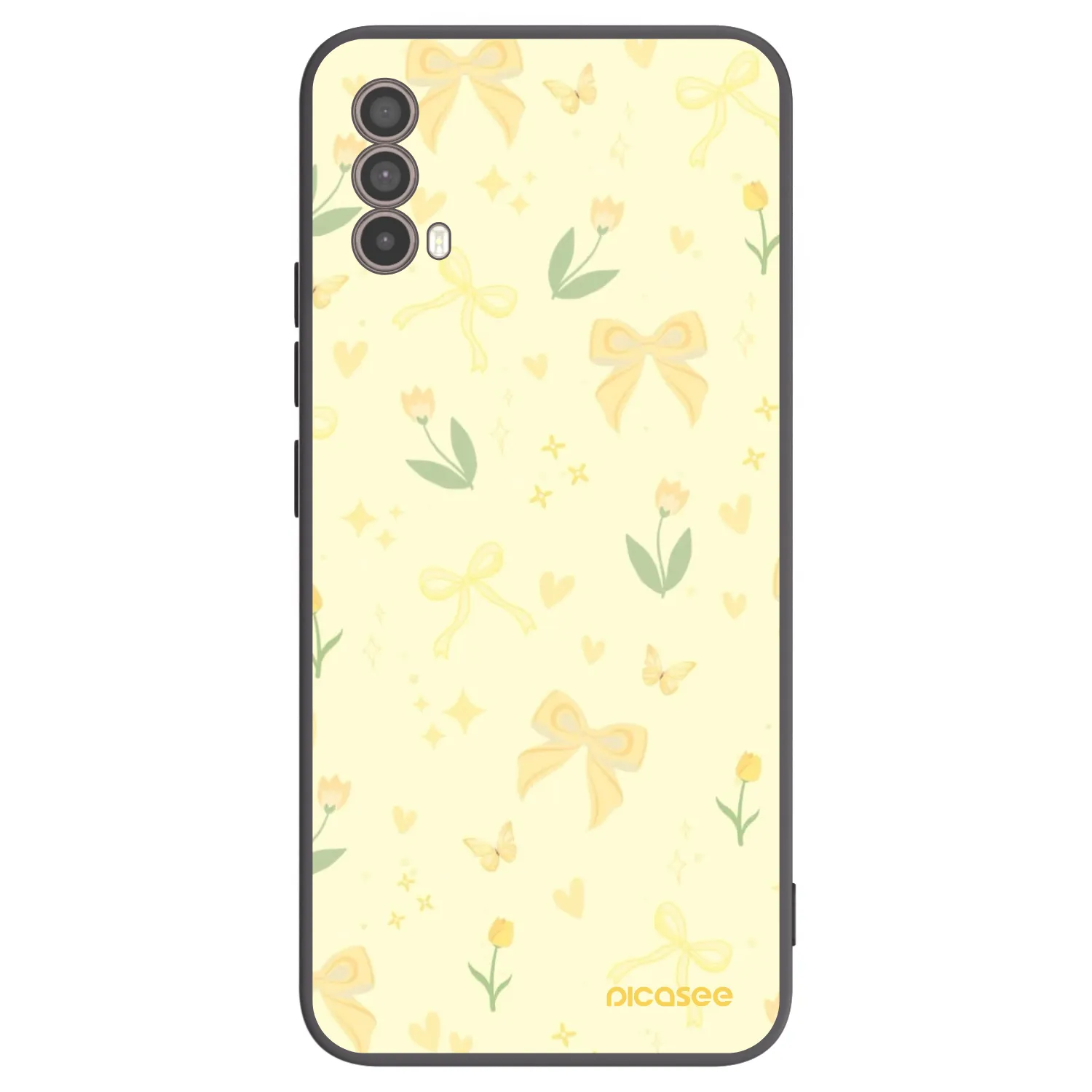 Picasee silikonski črni ovitek za Motorola Moto E40 - Honey Blossom
